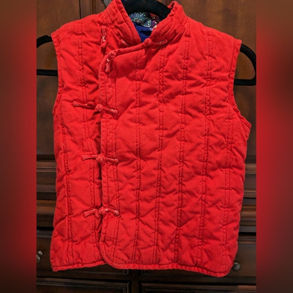 🎊 Unique reversable vintage, Chinawear quilted vest 🎊 - Picture 6 of 6